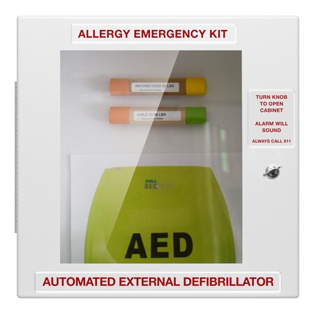 Aek AED Defibrillator  Epinephrine Combination Cabinet NonLocking With Alarm EN9392